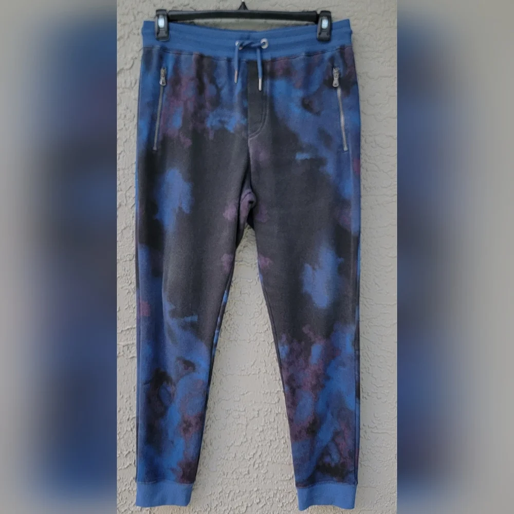 INC International Concepts Tie Dye Jogger Pants Mens Medium Galaxy Print